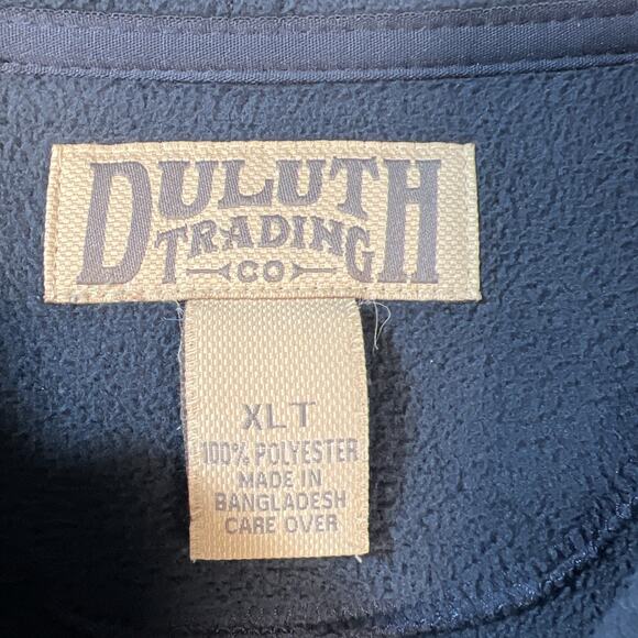 Duluth Trading Company Mens Heavy Duty Outdoor Fleece Jacket Blue XL tall Coat - Picture 3 of 10